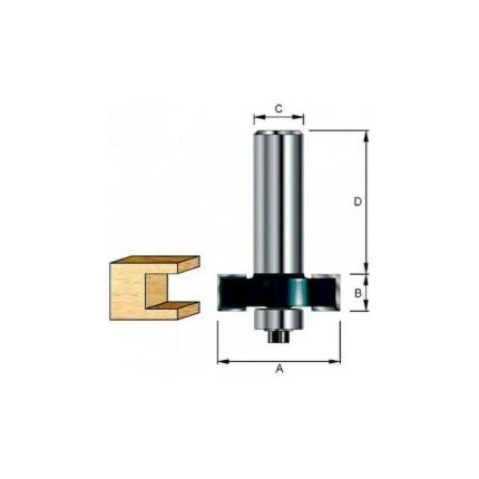 ريشة راوتر , 6 × 6.35 مم