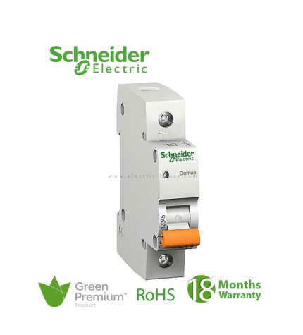 شنايدر - قاطع فرعي 1 خط - 40 أمبير - Domae, 1P, 40A, C Curve, 6000A