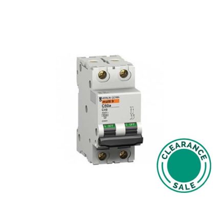 تصفية شنايدر -  قاطع فرعي، C60a، 25A، 2P، 127/415V، 2T (جديد: A9K24225)