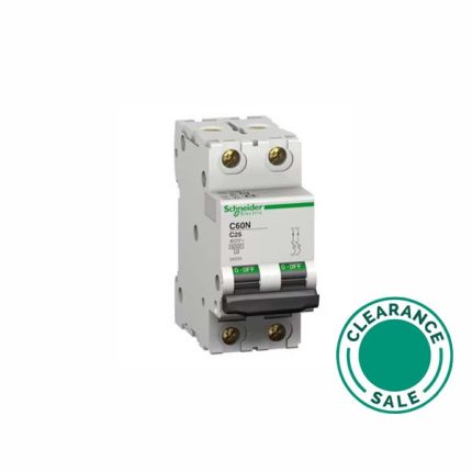 تصفية شنايدر -  قاطع فرعي، C60N، 50A، 2P، 127/415V، 2T، منحنى C