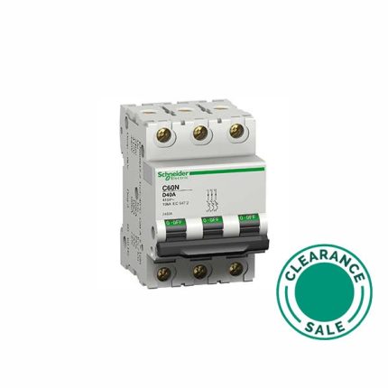 تصفية شنايدر -  قاطع فرعي، C60N، 50A، 3P، منحنى D (جديد: A9F45350)