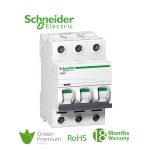 شنايدر - قاطع فرعي 3 خط - 32 أمبير - Acti9 iC60H, 3P, 32A, C Curve