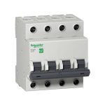 شنايدر - قاطع فرعي 4 خط - 50 أمبير - C Curve, 6000A, 400 V - Easy9
