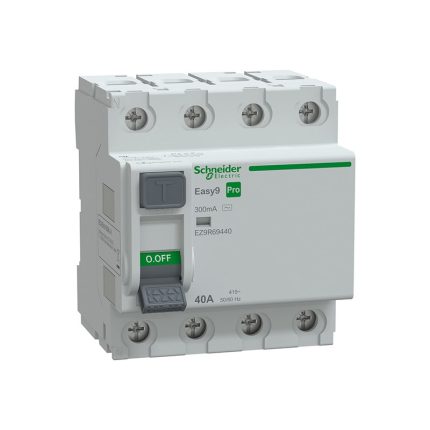 SCHNEIDER -RCCB, Easy9 Pro, 4P, 40A, AC Type, 300mA