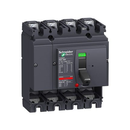 شنايدر - هيكل قاطع أساسي، ComPacT NSX160S، قدرة قطع 100kA عند 415VAC، 50/60Hz، 160A، بدون وحدة فصل، 4P