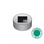 تصفية او زي جدني -غطاء قناة، رأس مستوي، حديد مطاوع، 1 بوصة