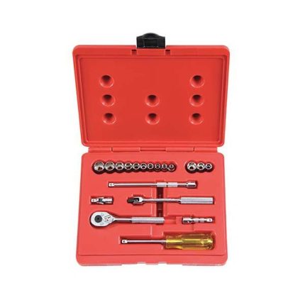 بروتو - طقم لقم محرك 1/4 بوصة - 19 قطعة - 6 و8 نقاط