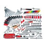 بروتو - أطقم عدد وأدوات مكونة من 148 قطعة مع طاولة عدة وأدوات بعجلات