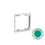 تصفية ليجراند - غطاء لصندوق مربع مقاس 4 بوصات، مجوز، مرتفع 3/8 بوصة، رمادي