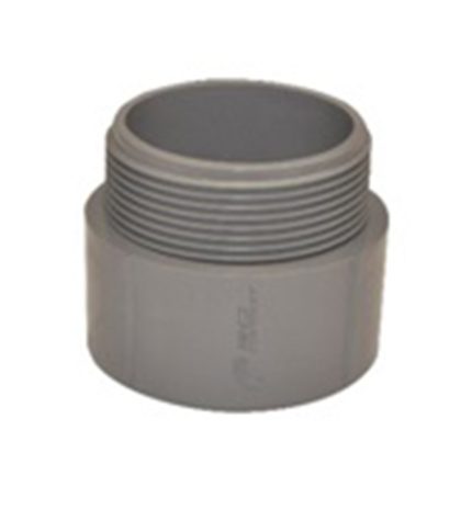 بحرة - موصل بلاستيكي ذكر 1 بوصة -رمادي