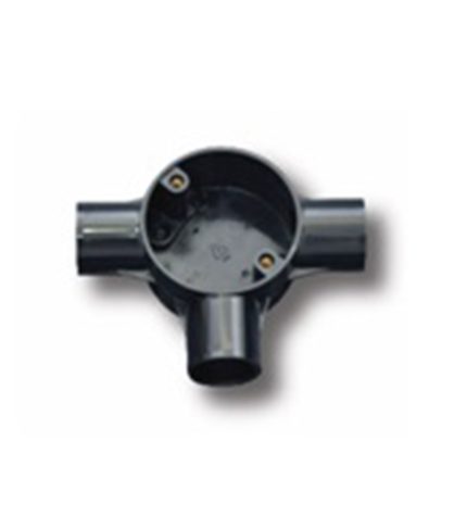 بحرة - علبة بلاستيك بثلاث مداخل شكل (T) - 25مم