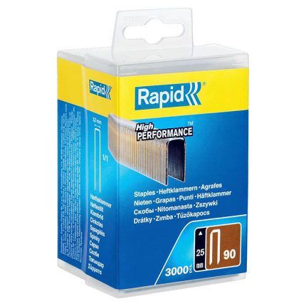 دبابيس دباسة خشب حرف يو، طول الرأس 25 مم، رقم 90، 3000 قطعة، مجلفنة