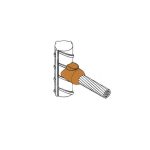 ريكم آر بي جي - نقطة توصيل أرضي كيبل 300 مم مع حديد التسليح 10-40 مم