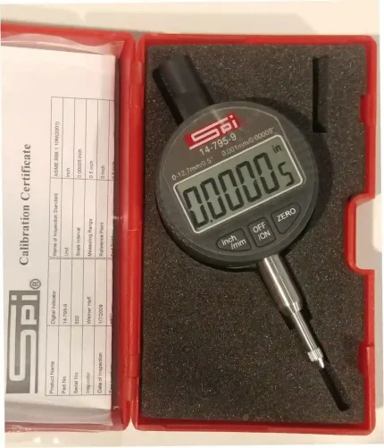 مؤشر رقمي إلكتروني، السلسلة 3600، النطاق 0.500 بوصة/12.7 مم، الدقة +/-0.001 بوصة