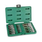 ساتا - مجموعة لقم مقابس - محرك 1/4 بوصة و1/2 بوصة - 18 قطعة