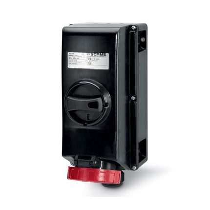 سكامي - مقبس متداخل، 16A، 3P + N + E، 6h، 346-415V، 50Hz، 60Hz، II 2GD، 130x260mm، PAR، أطراف لولبية، مع قفل ميكانيكي