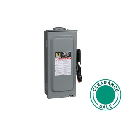 تصفية شنايدر - مفتاح الأمان، للاستخدام الشاق، غير قابل للانصهار، 30A، 3 أسلاك، 3 أقطاب، 30HP، 600V AC/DC، NEMA 12