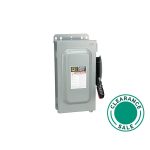 تصفية شنايدر - مفتاح الأمان، للاستخدام الشاق، غير قابل للانصهار، 60A، 3 أسلاك، 3 أقطاب، 60HP، 600V AC/DC، NEMA 12