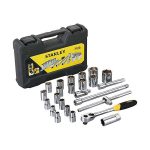 ستانلي - طقم لقم متري - 1/2 بوصة مربع - 24 قطعة