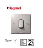 ⁦ليجراند - مفتاح مفرد 20 أمبير - 2 خط - سينرجي - ستانليس ستيل⁩ - الصورة ⁦2⁩