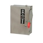 جنرال إليكتريك - مفتاح سلامة 30 أمبير - خطين - 240 فولت - مجهز للفيوز- خارجي - ستنالس ستيل