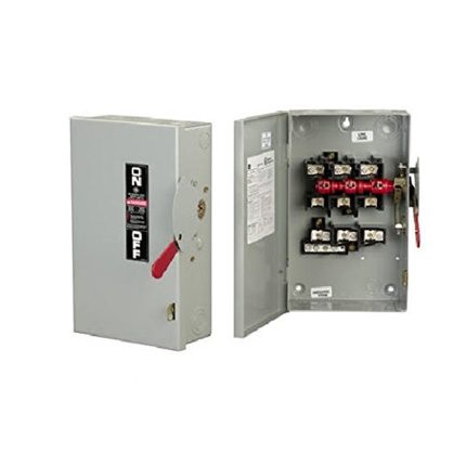 جنرال إليكتريك - مفتاح سلامة 60 أمبير - خطين - 240 فولت - مجهز للفيوز - داخلي