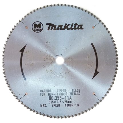 شفرة منشار دائري للألمنيوم 355مم22xمم100Tx