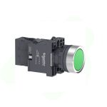 شنايدر - لمبة بيان - أخضر - Ø22 - flush - 220V AC - 1NO