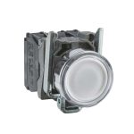 شنايدر - مفتاح تحكم ضغط - أبيض - Ø22 spring return 1NO+1NC 24V