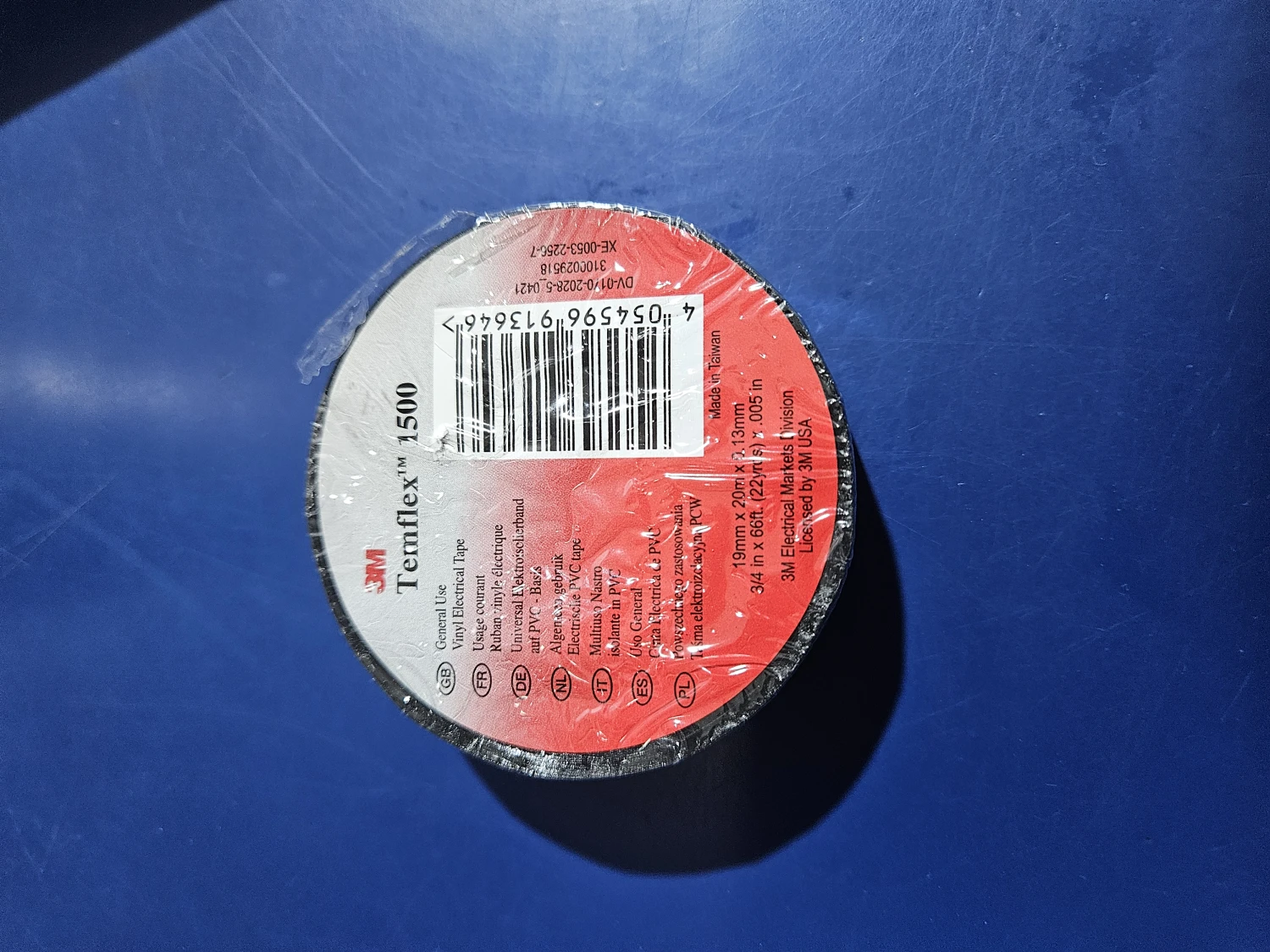 3M Temflex 1500 General Use Vinyl Electrical Tape – Black (19mm x 20m) شريط عازل للكهرباء بي في سي ثري إم تيمفليكس 1500 (3M Temflex 1500) – أسود (19 مم × 20 م)