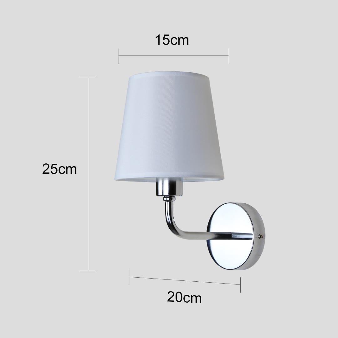 ابليك حائط جداري مودرن مفرد فضي E14*1L