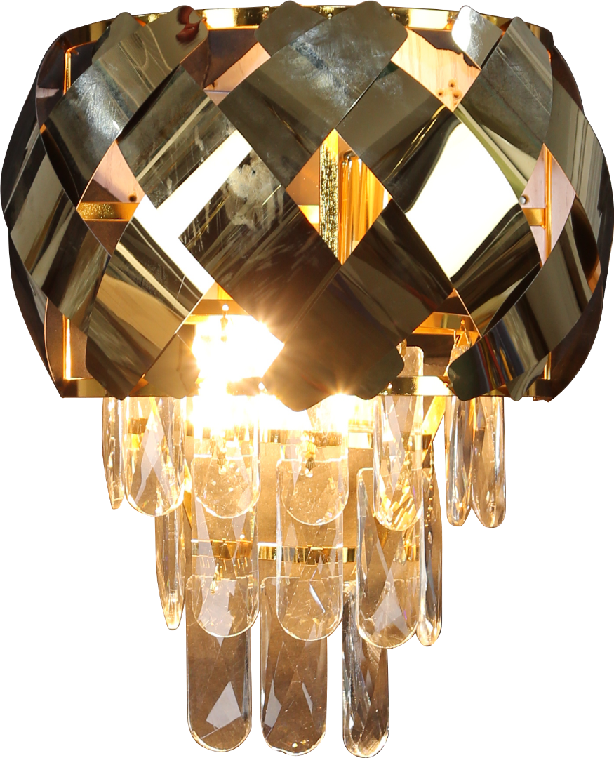 ابليك حائط جداري مودرن ذهبي E14*2L