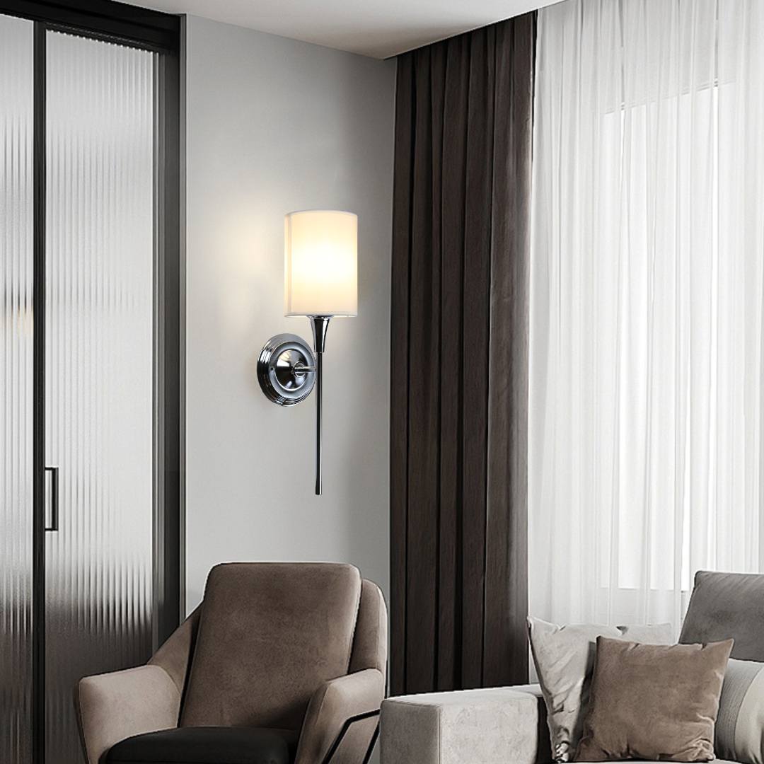 إضاءة أبليك حائط مودرن فضي E14*1L