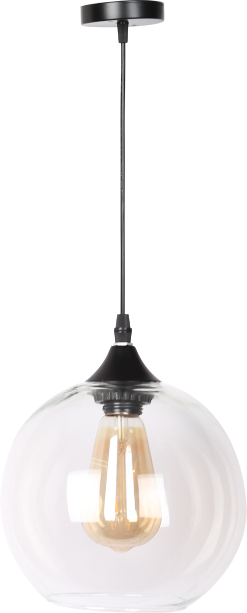 علاقي مودرن اسود مع شفاف E27*1L