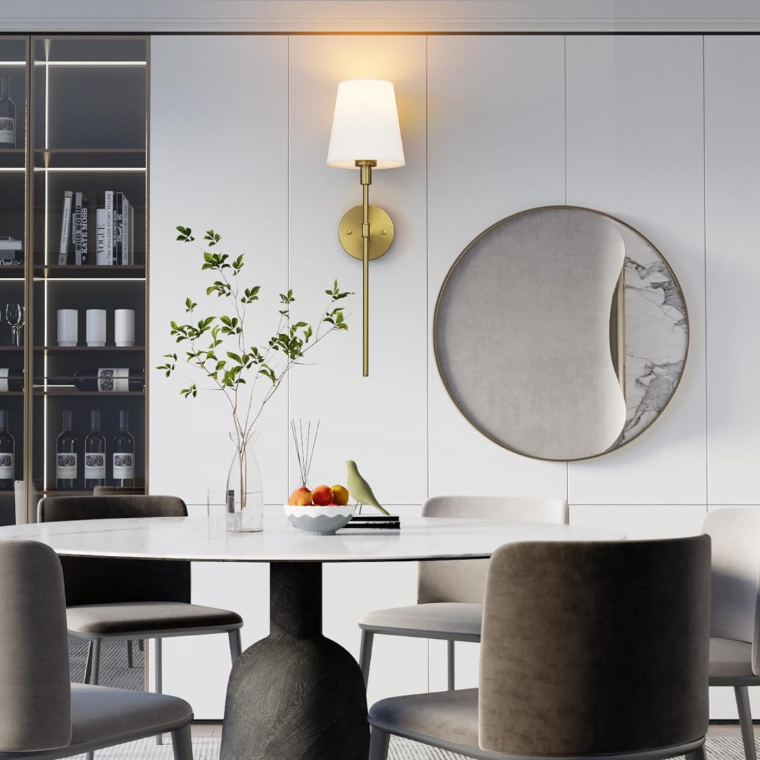 إضاءة شاين برايت جدارية مفرد مودرن شكل ذهبي تصميم عصري E14