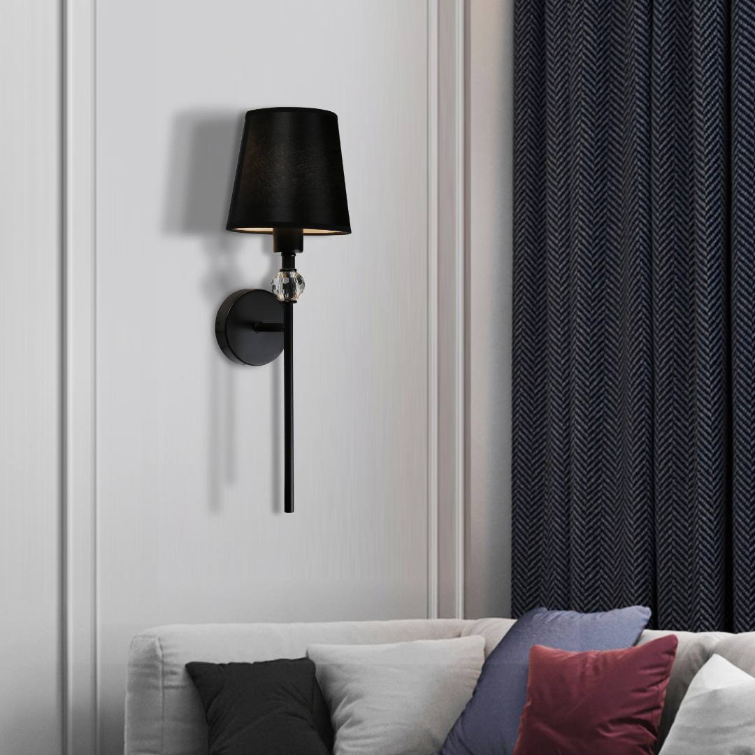 إضاءة أبليك حائط مودرن اسود E14*1L