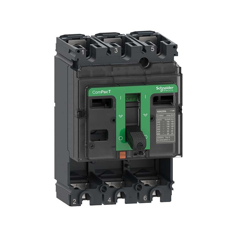 شنايدر - قاطع 100 أمبير - 3 خط - NSX100F, 100A, 3P, 36kA at 415VAC 50/60 Hz, w/o Trip Unit