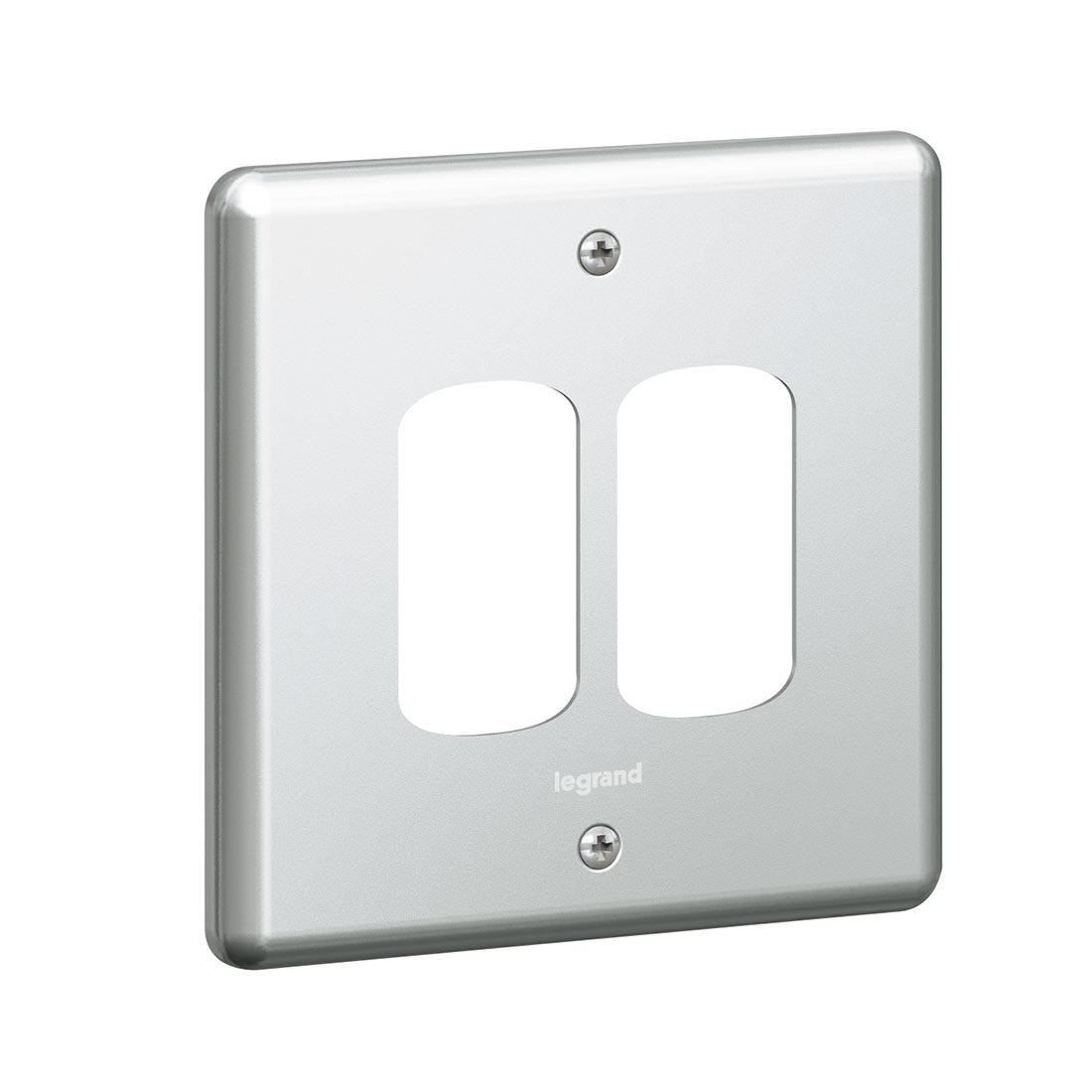 LEGRAND - Plate 1G 2 Separated Aperture Modules, Grid Me 