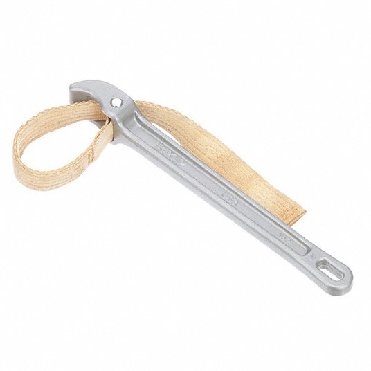Strap Wrench, For Outside Diameter 3 1/2 inch, Handle Length 11 3/4 inch, Strap Width 1 1/8 inch
