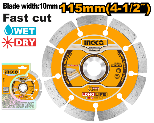 Diamond disc 115(4-1/2")X22.2mm/1PCS دسك قص جرانيت 4.5" مفتوح 115 ملم السعر بالحبة