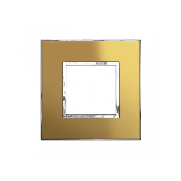 LEGRAND - Plate Arteor, BS, Square, 2 Modules, Reflective Gold