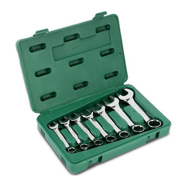SATA - Full Polish Stubby Combination Wrench Set, 7 Pieces