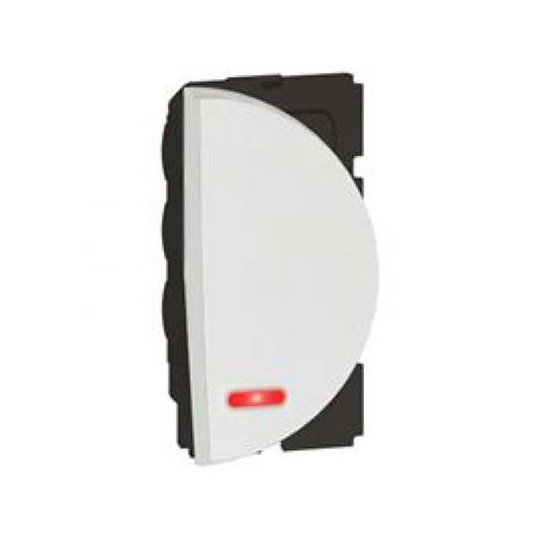 LEGRAND - 2-Way Switch Arteor, with Indicator, 10A, Round, 1 Right Module, White