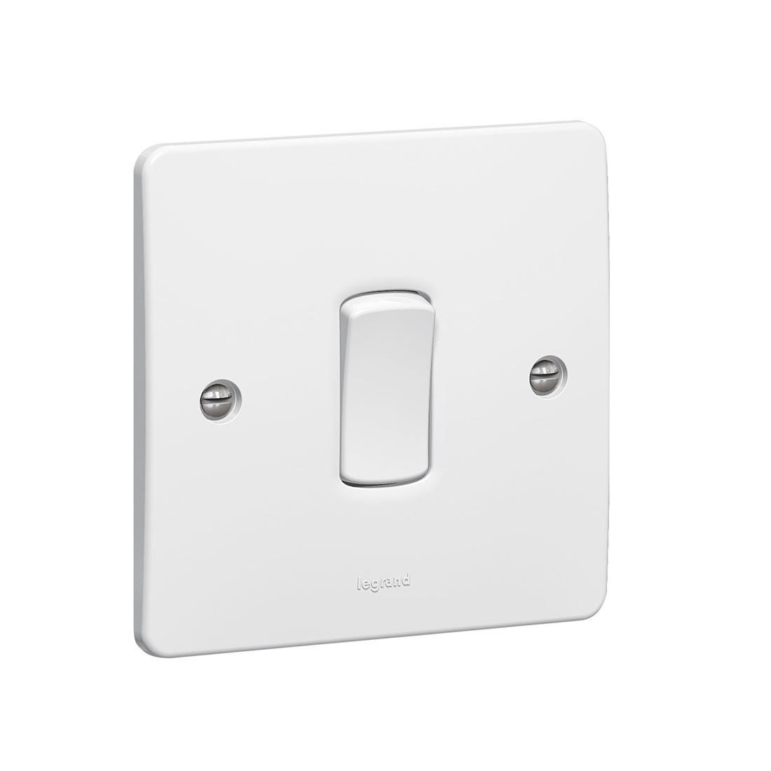 LEGRAND - Switch 10A 250V 1G 1Way, Syn.White 
