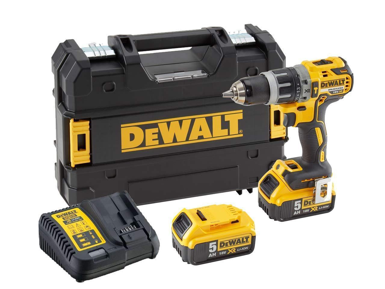 DeWALT, 18V Xr 5.0Ah Li-Ion Brushless 13mm Compact Hammer Drill Driver