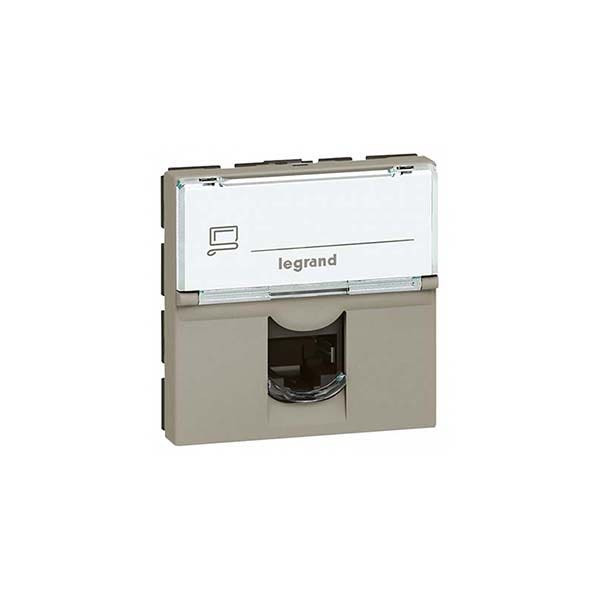 LEGRAND - Adaptor for Data Socket Arteor, for Keystone Single Connector, 2 Modules, Champagne