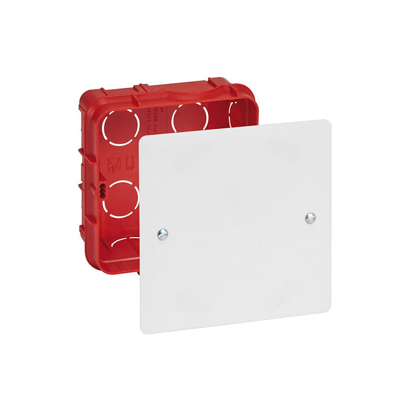 LEGRAND - Junction Box Batibox, with Cover and Screws, 85x85x40mm, Cover 100x100mm, Masonry