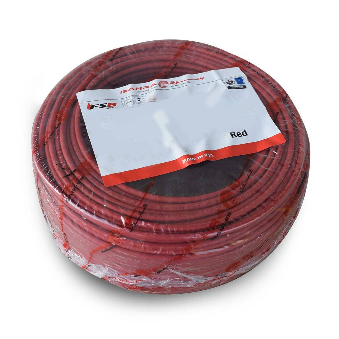 BAHRA CABLES - British Standard, LSOH NYA Wire, 1x10mm, 450/750V, Red