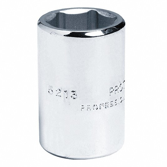 Socket, 3/8 inch Drive Size, 3/16 inch Socket Size, 6-Point, Alloy Steel, Standard, Chrome Finish