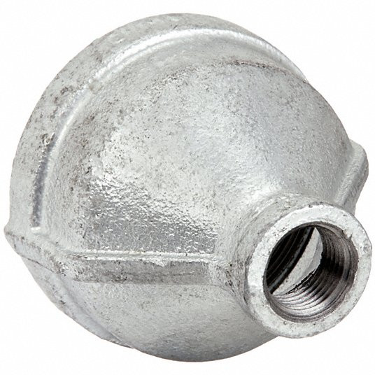 Reducing Coupling: Malleable Iron, 1 Inch x 1/4 Inch Pipe Size, NPT x NPT, Class 150